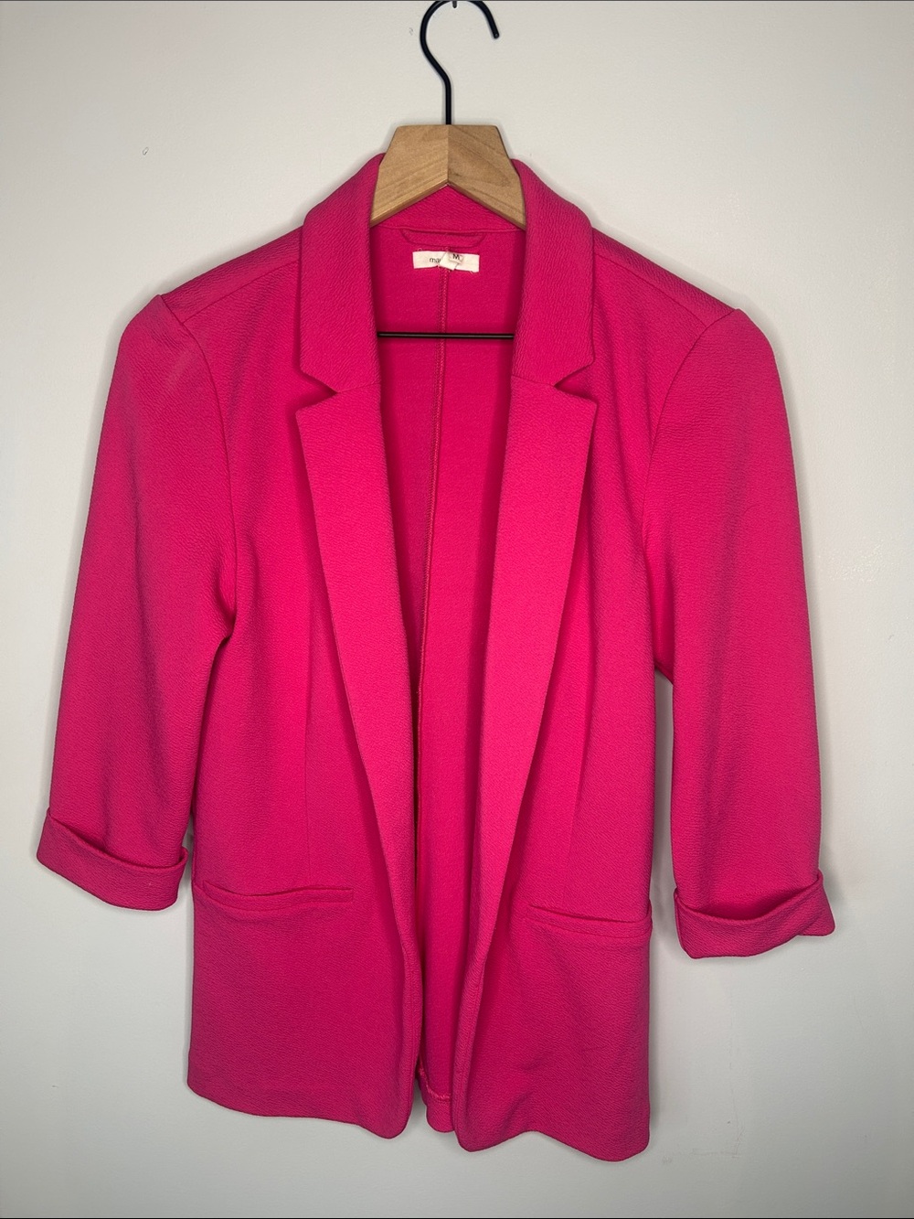 Maurices Hot Pink Open-Front Blazer
